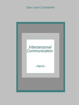 cover image of Interpersonal Communication III